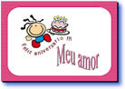 mensagem com slides de feliz aniversário
