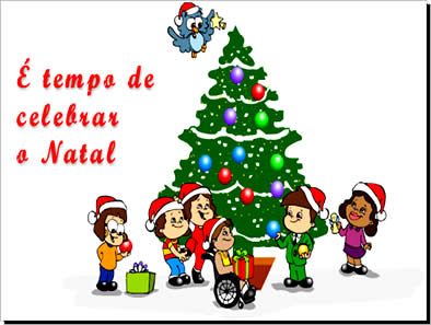 Slide Power Point com sobre o Natal e Ano Novo