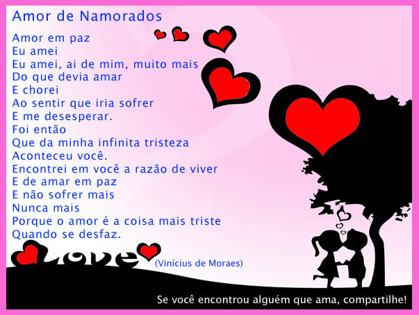 mensagem de amor para facebook para dia dos namorados com texto e imagem