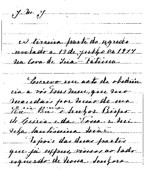 manuscritos originais segredos de fatima portugal