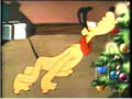 Vídeo com animação sobre o natal com o Pluto, amigo do Michey