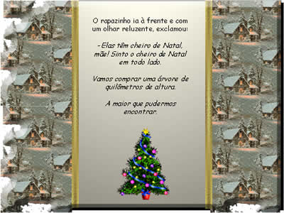 mensagem com árvore de natal