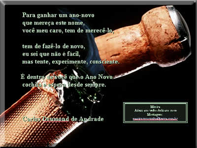 mensagem de feliz ano novo de Carlos Drummond de Andrade