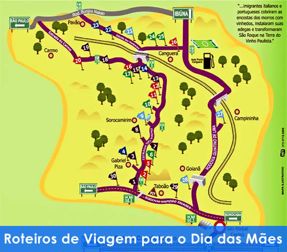 roteiros de viagem para o dia das mães